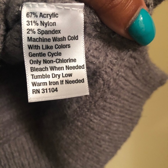 Madison Gray Mockneck Ottoman Sweater Size M L XL - Picture 7 of 11